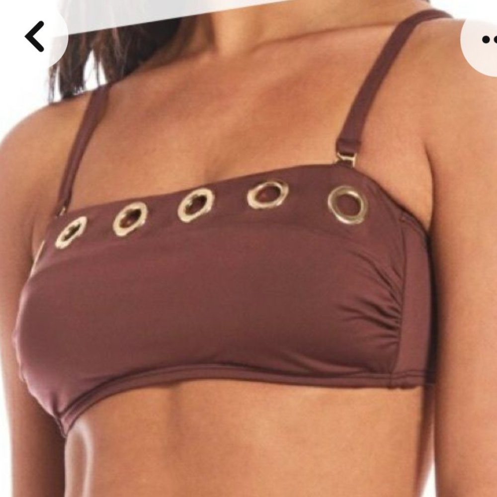 NWT - Gibson & Latimer Brown Bandeau Bikini Top